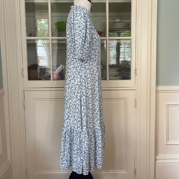 Marks And Spencer X Ghost Ditsy Floral Puff Sleeve Midi Tea Dress UK14/US10 - Picture 12 of 14